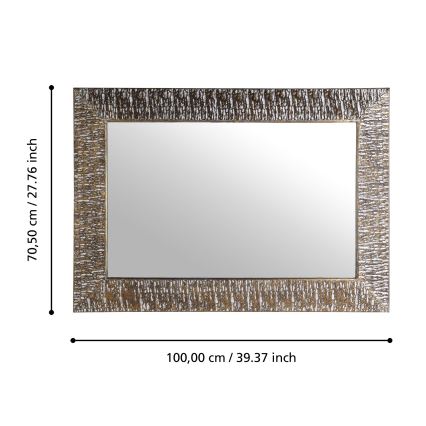 Eglo 425076 - Stensko ogledalo TOAMASINA 100x70,5 cm bronasto