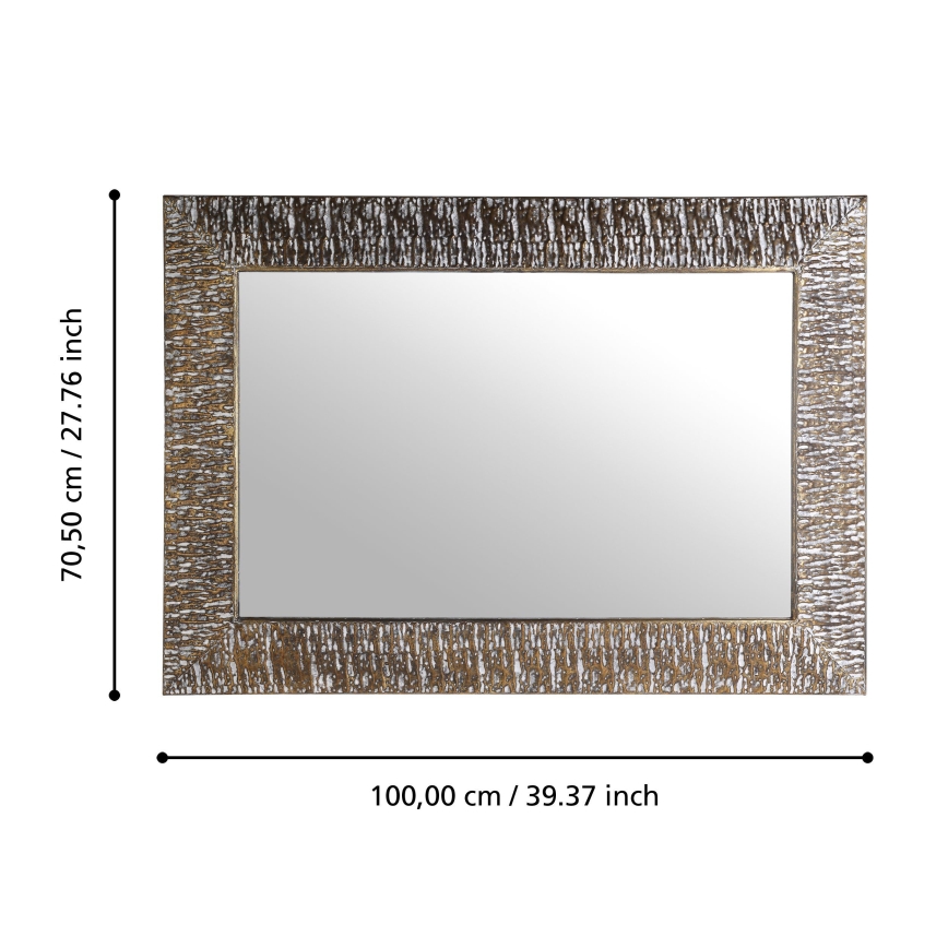 Eglo 425076 - Stensko ogledalo TOAMASINA 100x70,5 cm bronasto
