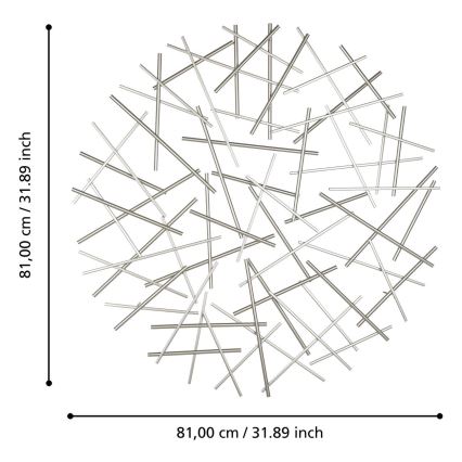 Eglo -  Stenska dekoracija pr. 81 cm mat krom