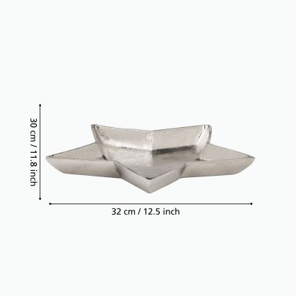 Eglo 427425 - Dekorativni pladenj AMBOLOSY 30x32 cm srebrn
