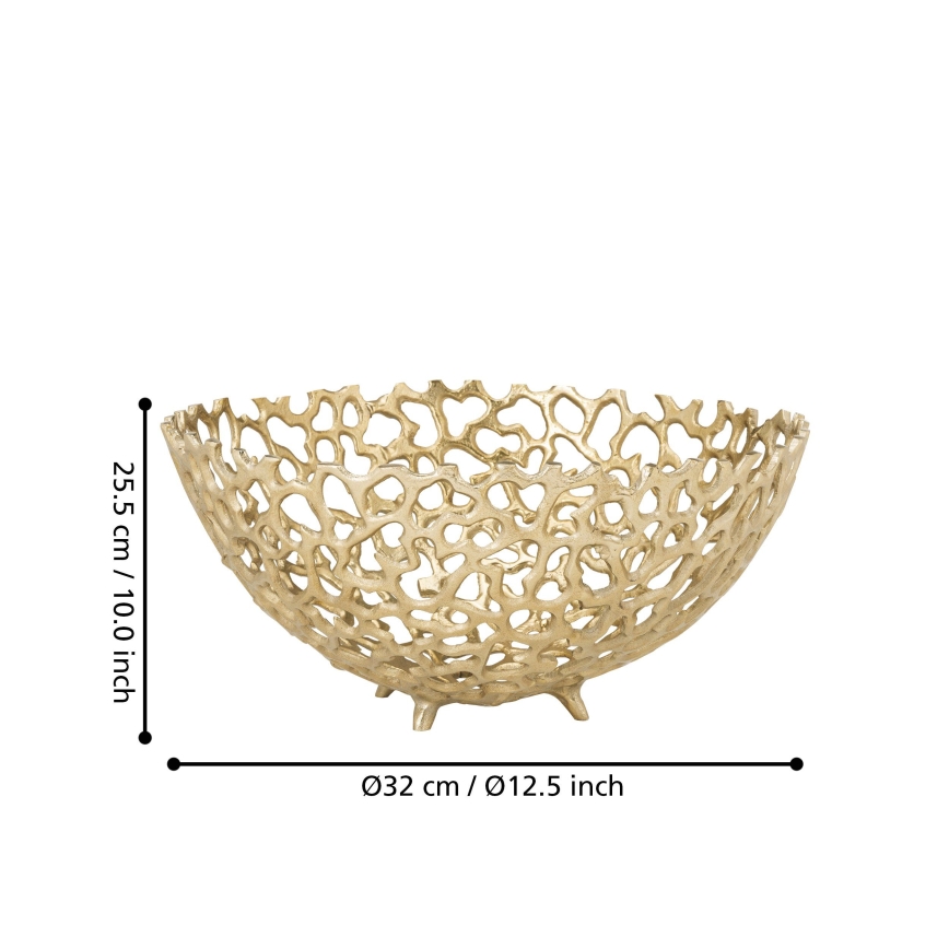 Eglo 427497 - Dekorativna skleda KIMITSU, premer 32 cm, zlata