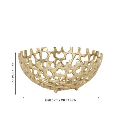 Eglo - Okrasni pladenj pr. 20,5 cm zlata