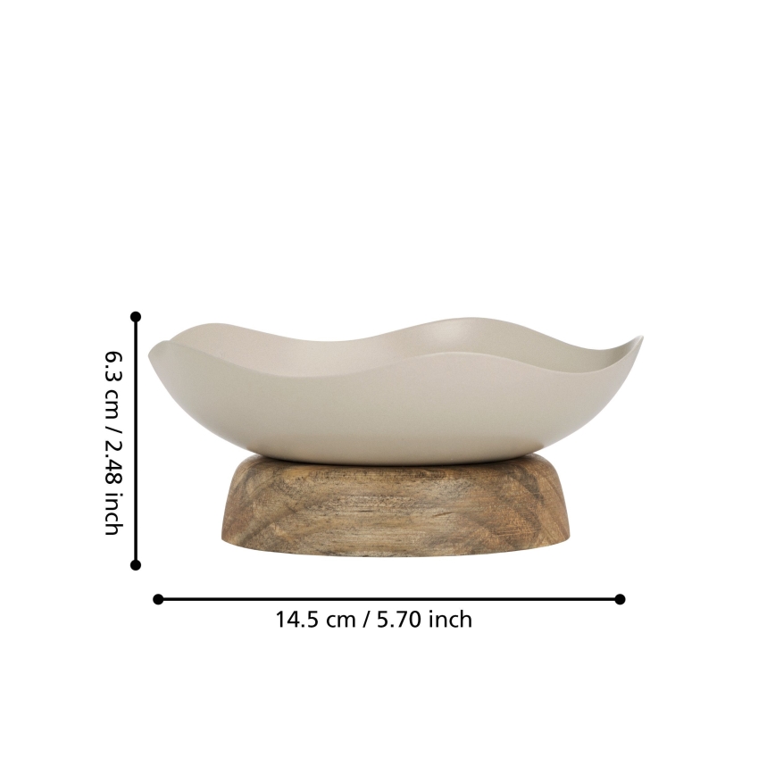 Eglo - Okrasni pladenj pr. 14,5 cm bež