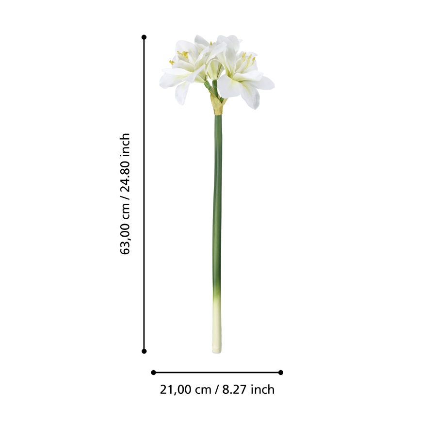 Eglo - Umetna roža 63 cm bela
