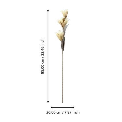 Eglo - Umetna roža 85 cm rumena