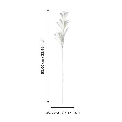 Eglo - Umetna roža 85 cm bela