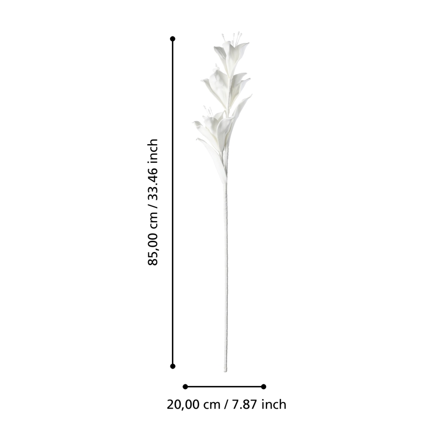 Eglo - Umetna roža 85 cm bela