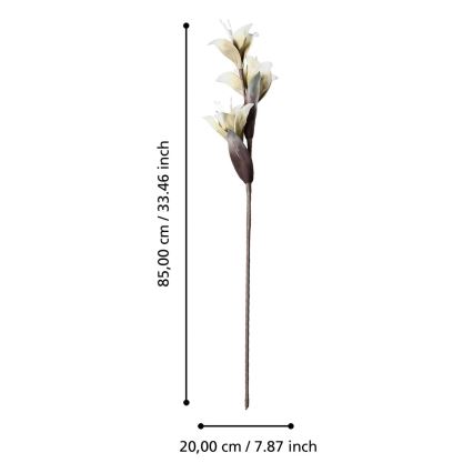 Eglo - Umetna roža 85 cm bela