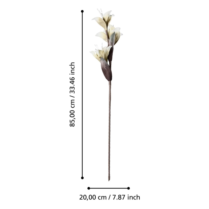 Eglo - Umetna roža 85 cm bela