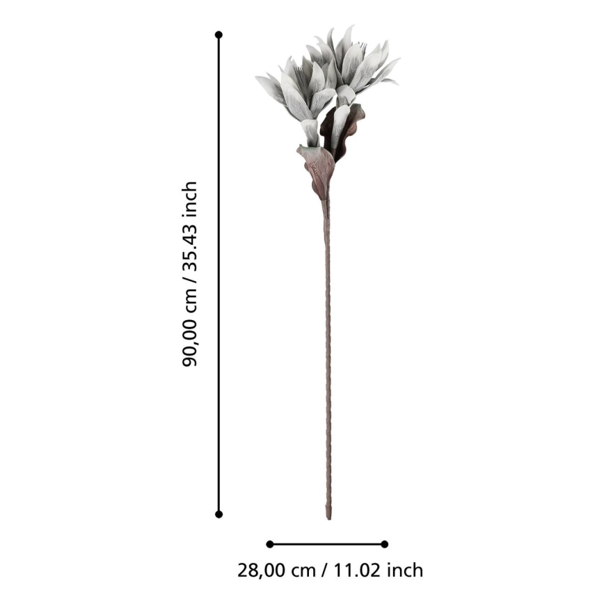 Eglo - Umetna roža 90 cm siva