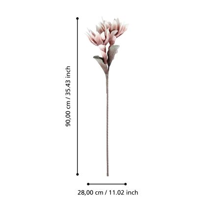 Eglo - Umetna roža 90 cm roza