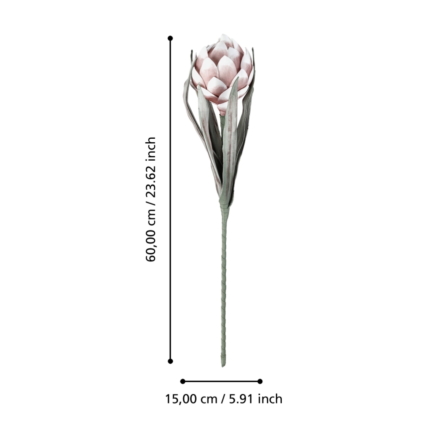 Eglo - Umetna roža 60 cm roza