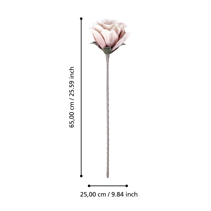 Eglo - Umetna roža 65 cm roza