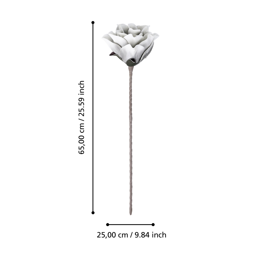 Eglo - Umetna roža 65 cm bela