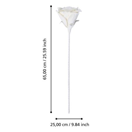 Eglo - Umetna roža 65 cm bela