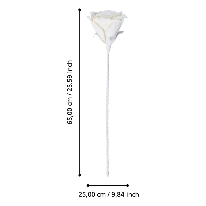 Eglo - Umetna roža 65 cm bela