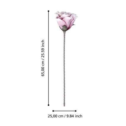 Eglo - Umetna roža 65 cm roza
