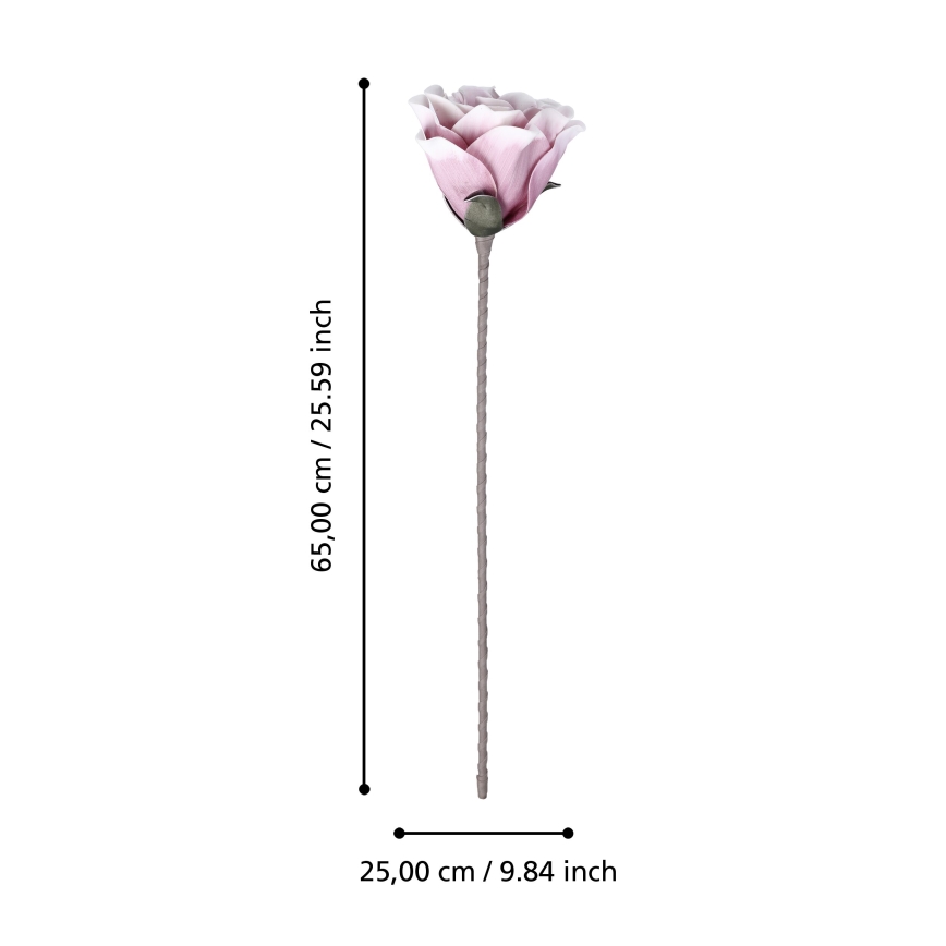 Eglo - Umetna roža 65 cm roza