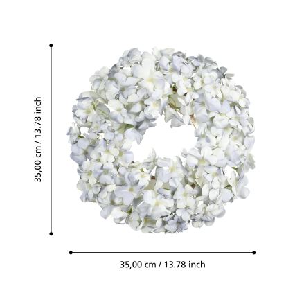 Eglo - Venec iz umetnih rož pr. 35 cm modra