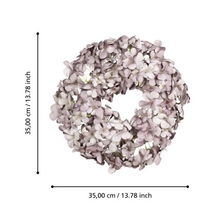 Eglo - Venec iz umetnih rož pr. 35 cm vijolična