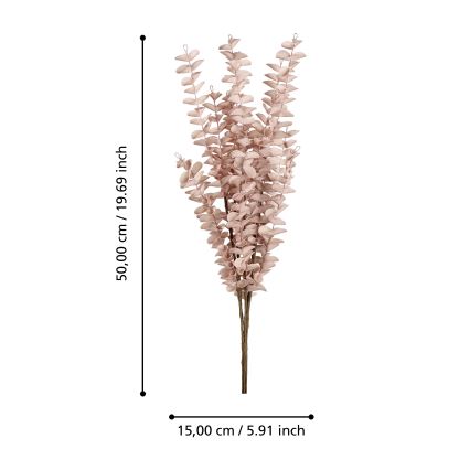 Eglo - Umetna roža 50 cm roza