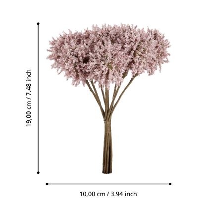 Eglo - Umetna roža 19 cm roza