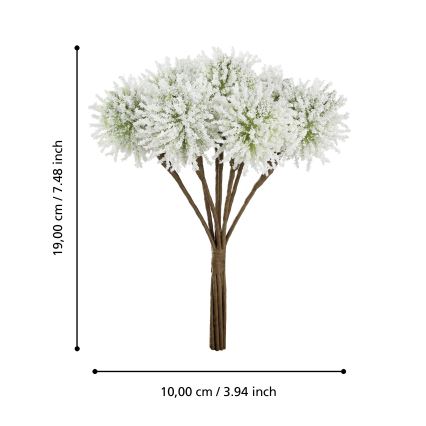 Eglo - Umetna roža 19 cm bela