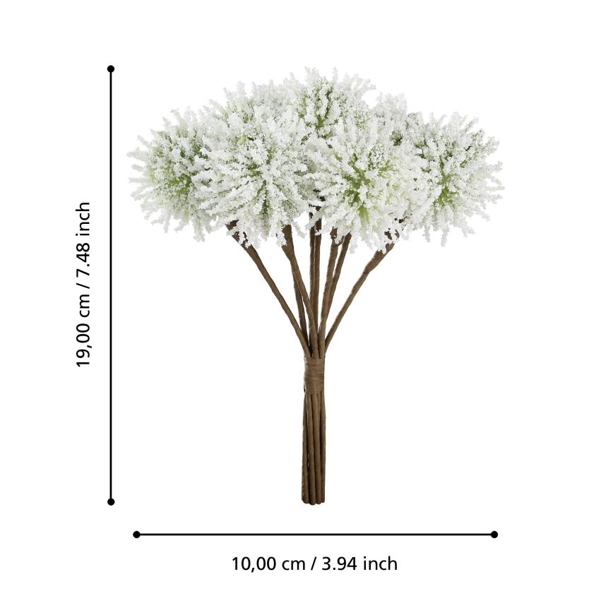 Eglo - Umetna roža 19 cm bela