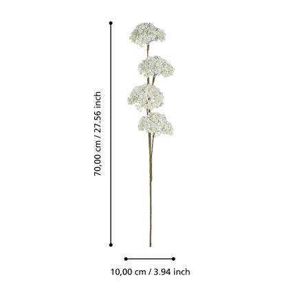 Eglo - Umetna roža 70 cm bela