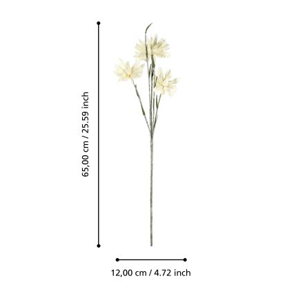 Eglo - Umetna roža 65 cm rumena