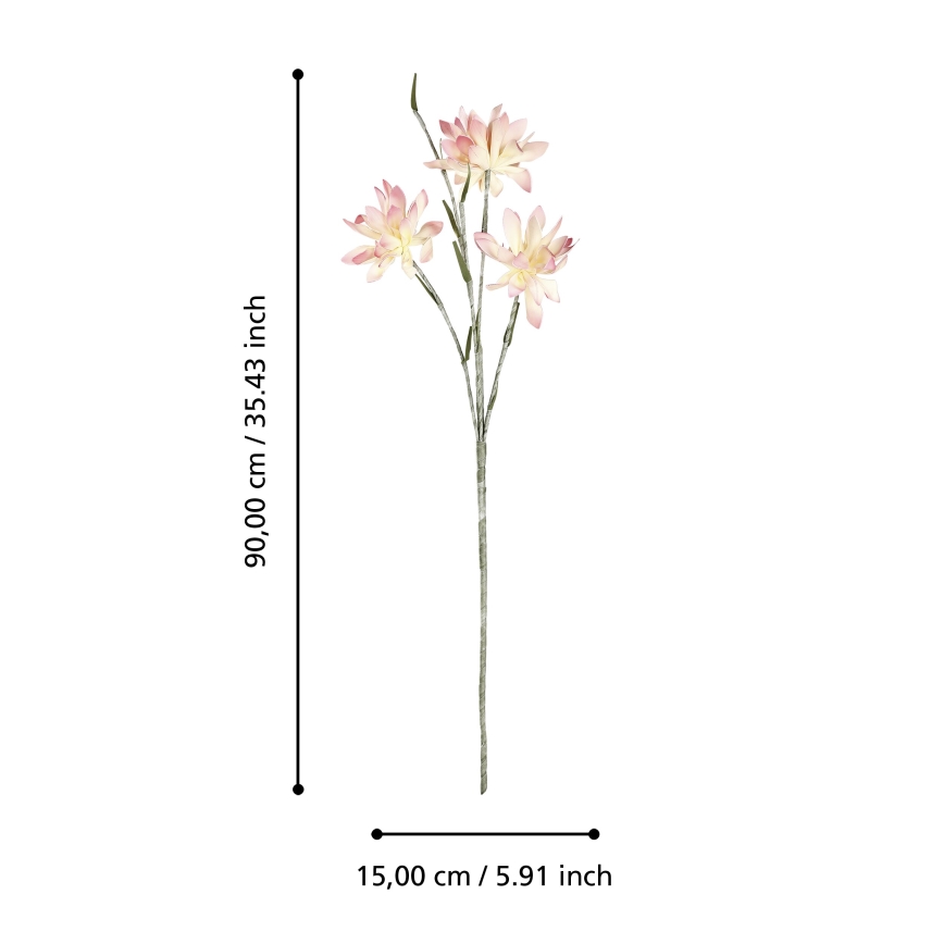 Eglo - Umetna roža 90 cm roza