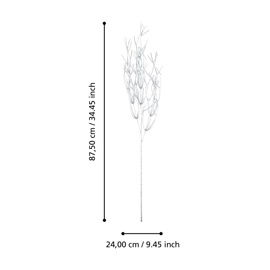 Eglo - Umetna roža 87,5 cm srebrna