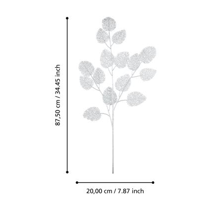 Eglo - Umetna roža 87,5 cm srebrna