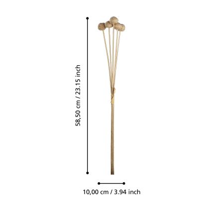 Eglo - Umetna roža 58,5 cm zlata