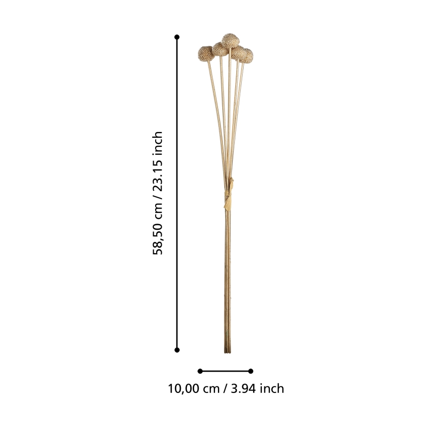 Eglo - Umetna roža 58,5 cm zlata