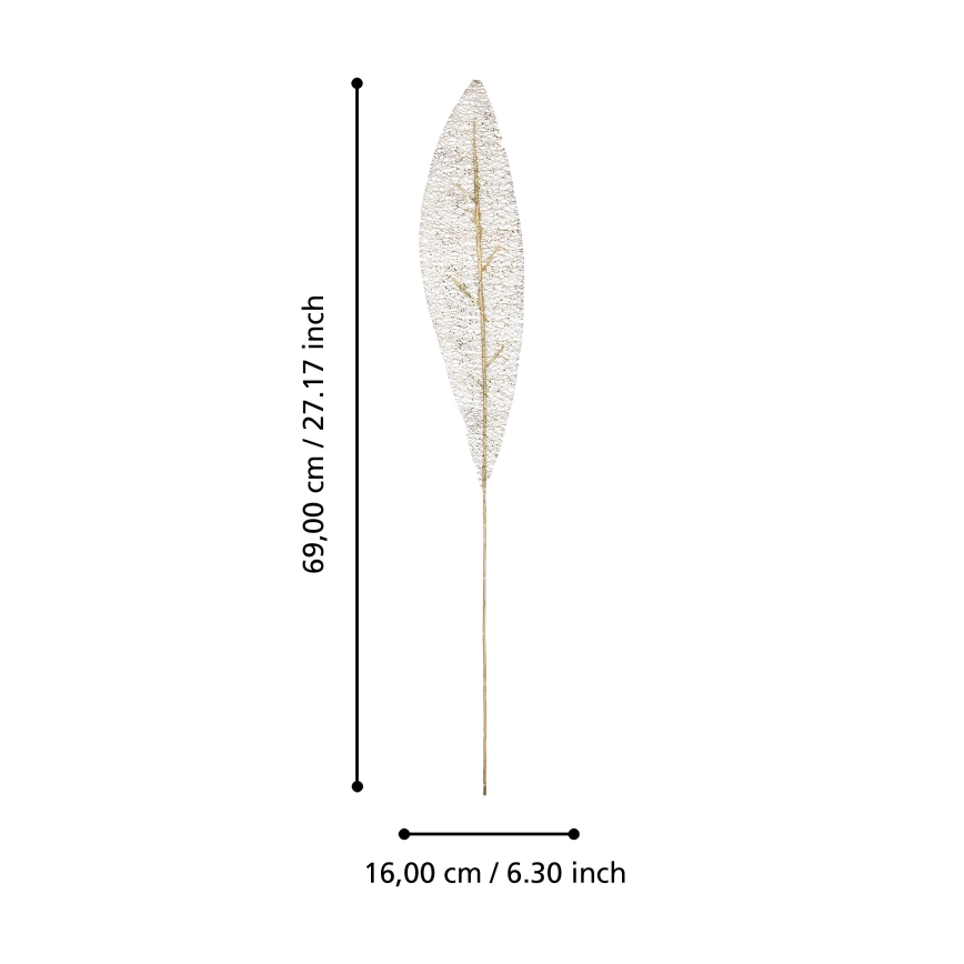 Eglo - Umetna roža 69 cm srebrna