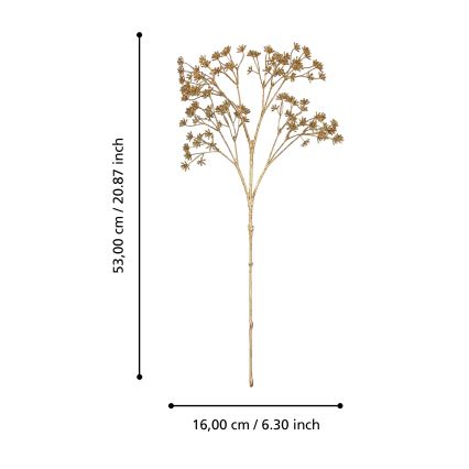 Eglo - Umetna roža 53 cm zlata