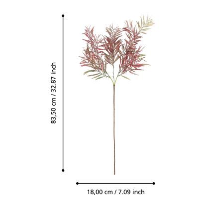 Eglo - Umetna roža 83,5 cm rdeča