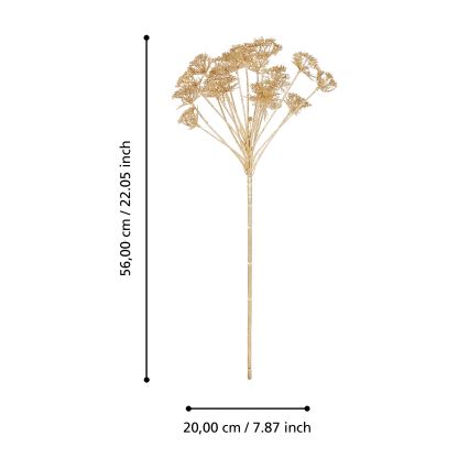Eglo - Umetna roža 56 cm zlata