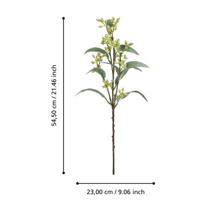 Eglo - Umetna roža 54,5 cm zelena