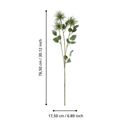 Eglo - Umetna roža 76,5 cm zelena