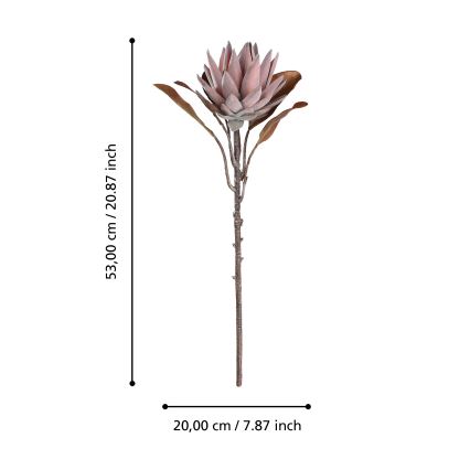 Eglo - Umetna roža 53 cm roza