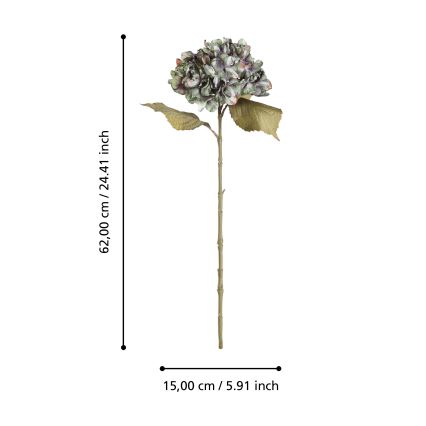 Eglo - Umetna roža 62 cm zelena