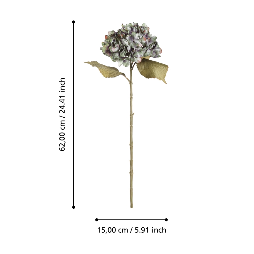 Eglo - Umetna roža 62 cm zelena