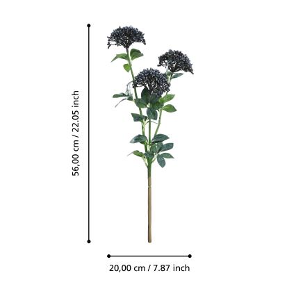 Eglo - Umetna roža 56 cm modra/zelena