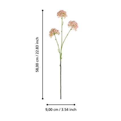 Eglo - Umetna roža 58 cm roza