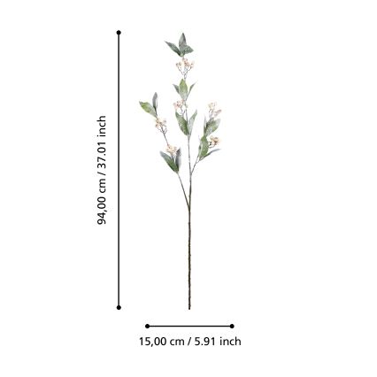 Eglo - Umetna roža 94 cm krem barva/zelena