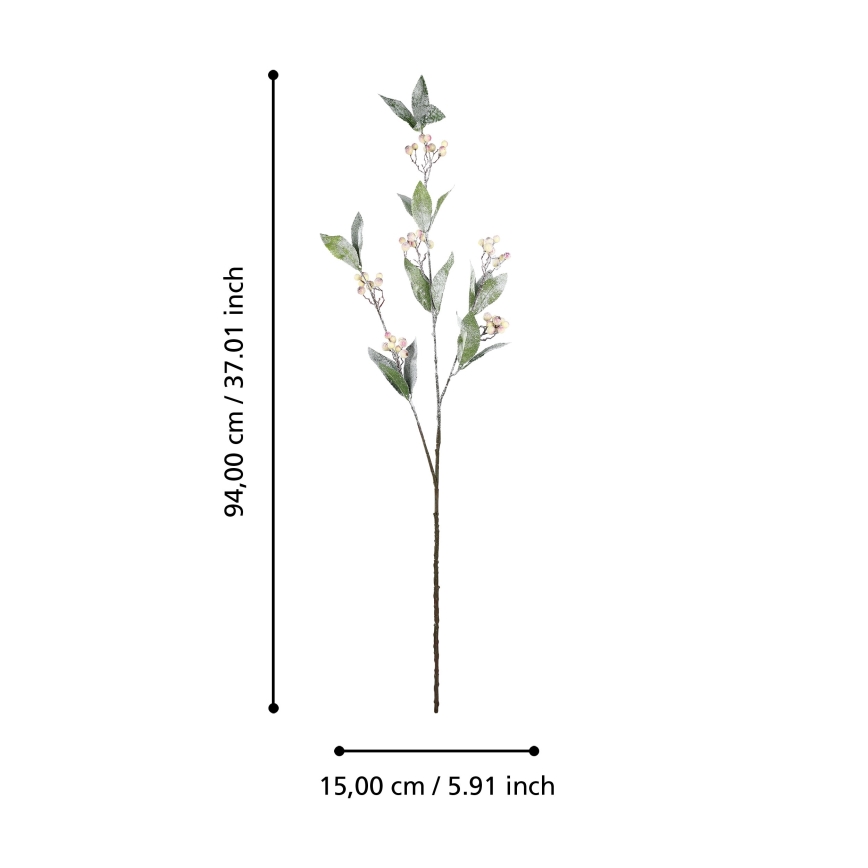 Eglo - Umetna roža 94 cm krem barva/zelena