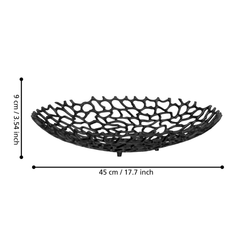 Eglo 429737 - Dekorativna skleda KIMITSU premer 45 cm črna
