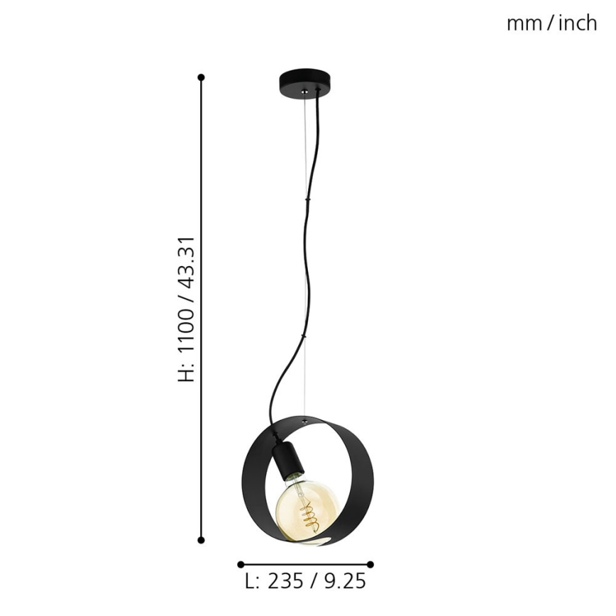 Eglo 43128 - LED lestenec na kablu MAIDENHEAD 1xE27/4W/230V